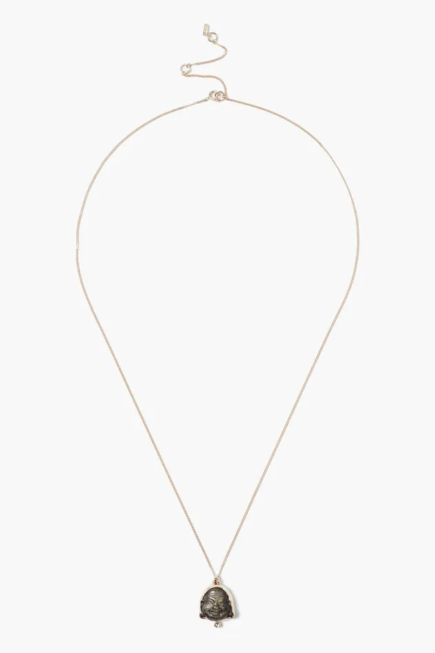 14k Buddha Necklace Golden Obsidian Women Chan Luu 14k Fine