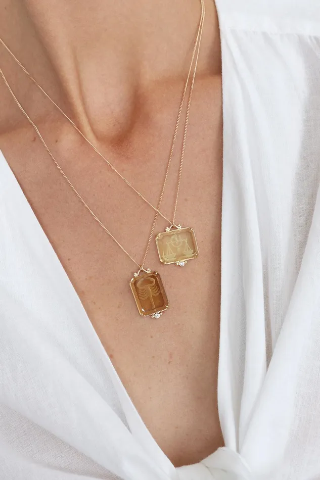 14k Cancer Zodiac Necklace Women Chan Luu 14k Fine