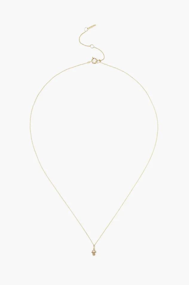 14k Gold Hamsa Necklace With Diamond Inlay Women Chan Luu Necklaces