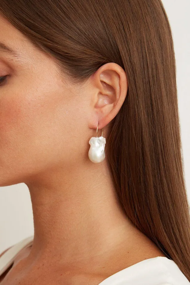 14k White Le Baroque Earrings Women Chan Luu Earrings