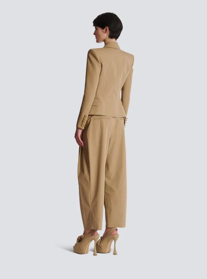 6button Cotton Jacket Beige Women Balmain Jackets And Blazers