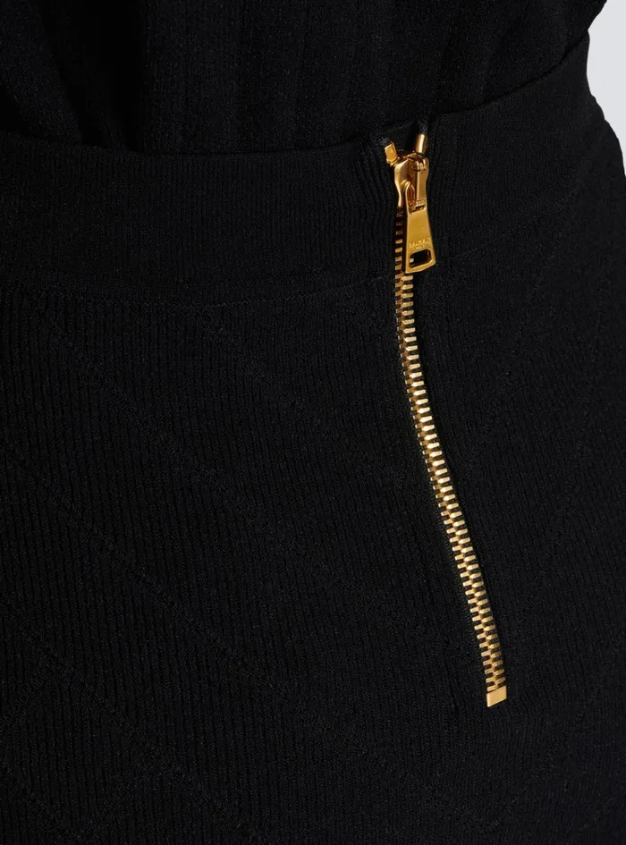 6button Knit Skirt Black Women Balmain Knitwear