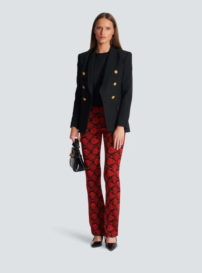 6button Wool Jacket Black Women Balmain Jackets And Blazers