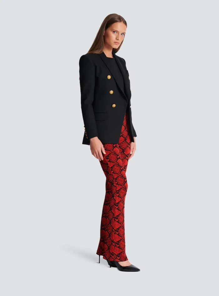 6button Wool Jacket Black Women Balmain Jackets And Blazers