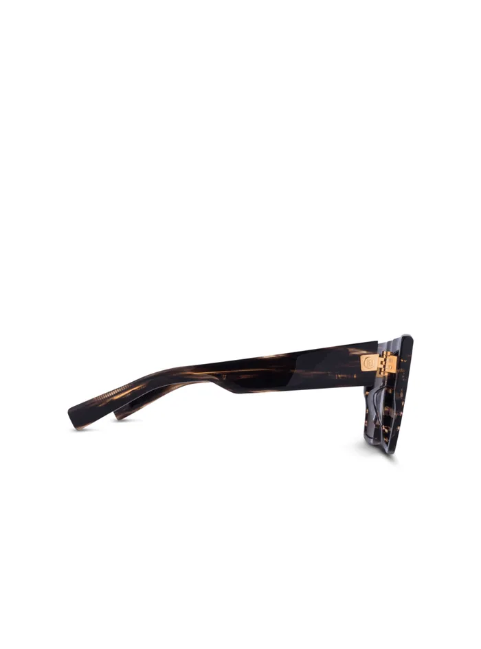 Acetate BI Sunglasses Brown Men Balmain Eyewear