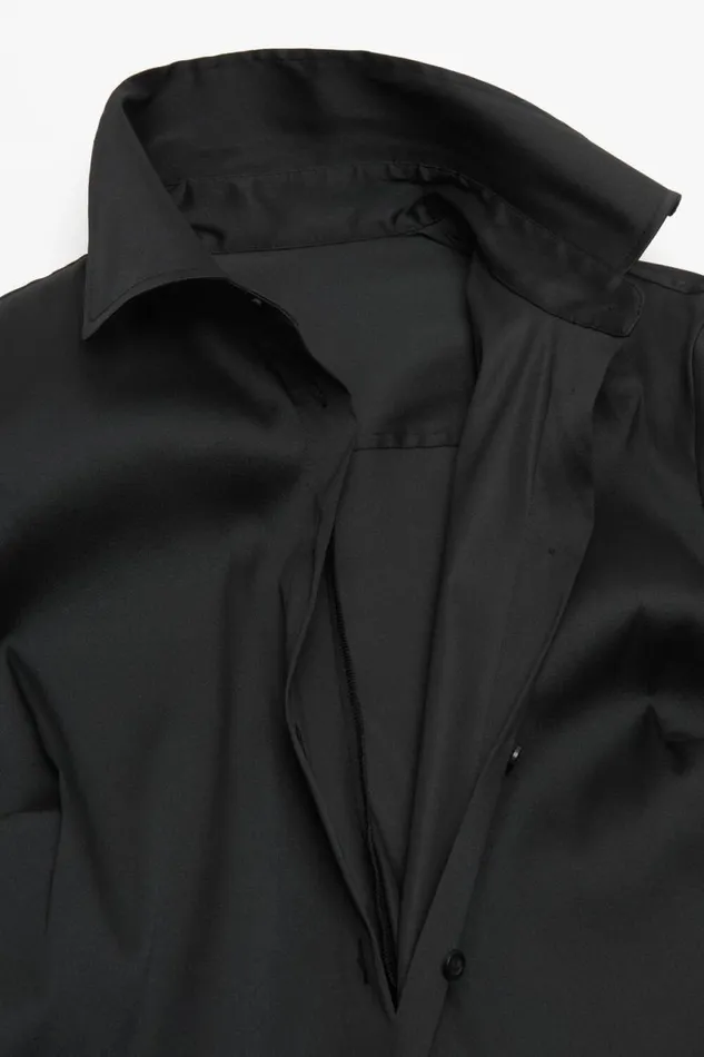 Acne Studios Asymmetric Buttonup Shirt Black Women Shirts and Blouses