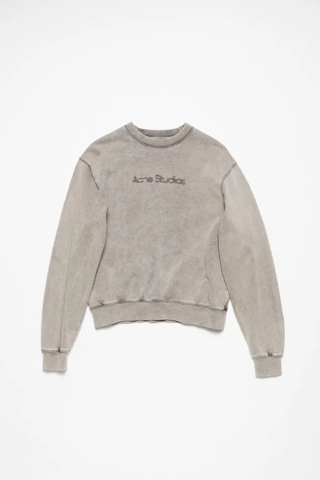 Acne Studios Blurred Logo Sweater Faded Grey Men Sweatshirts