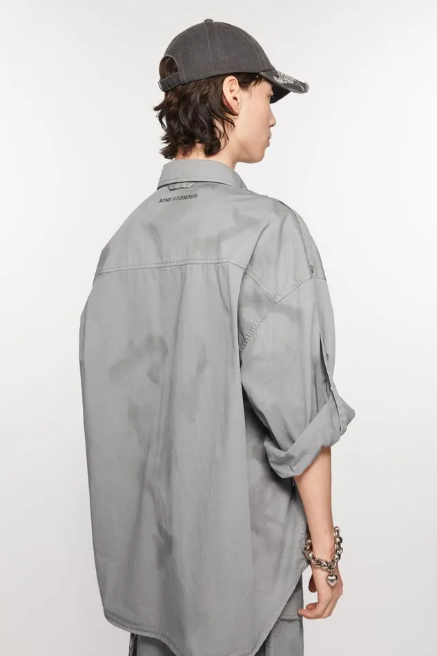 Acne Studios Buttonup Shirt Mid Grey Men Shirts