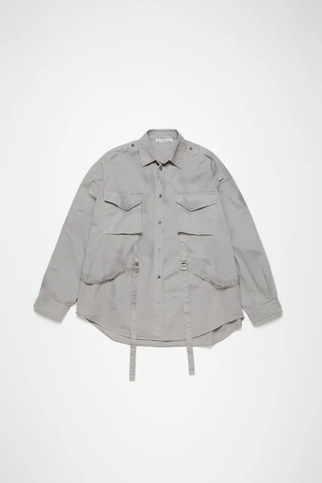 Acne Studios Buttonup Shirt Mid Grey Men Shirts