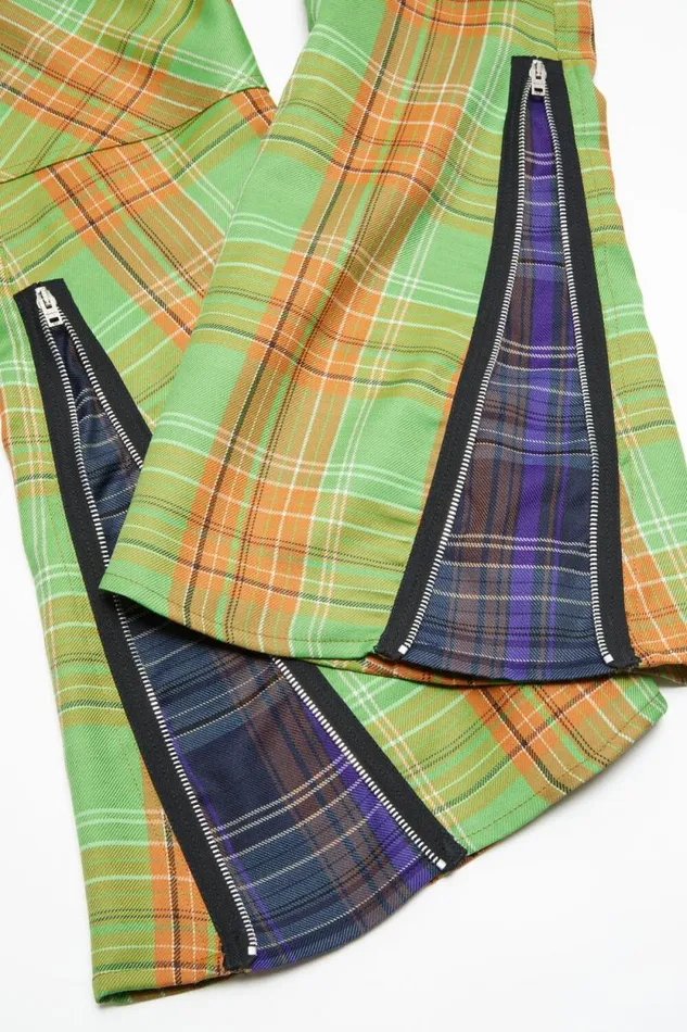 Acne Studios Cargo Check Trousers Greenbrown Men Trousers