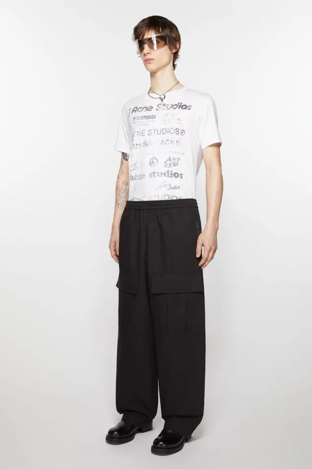 Acne Studios Cargo Trousers Black Black Men Trousers