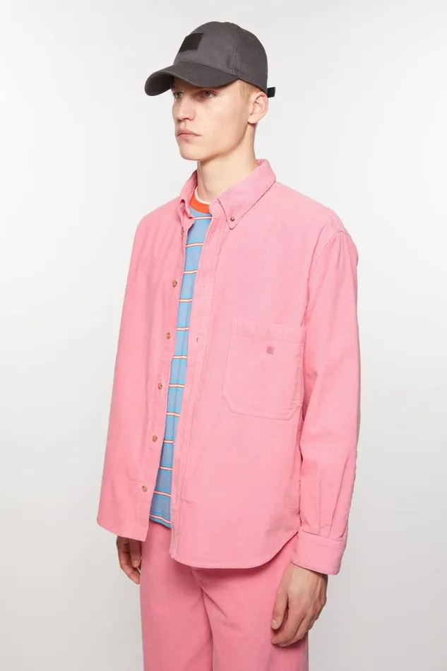 Acne Studios Corduroy Overshirt Tango Pink Women Outerwear Acne Studios Corduroy Overshirt Tango Pink Women Outerwear