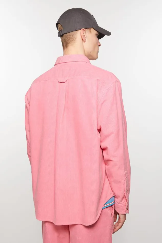 Acne Studios Corduroy Overshirt Tango Pink Women Outerwear Acne Studios Corduroy Overshirt Tango Pink Women Outerwear