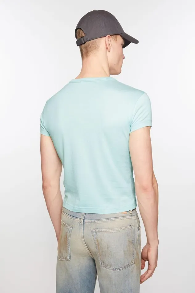 Acne Studios Crew Neck Tshirt 8211 Fitted Fit Dusty Blue Men Tshirts Acne Studios Crew Neck Tshirt 8211 Fitted Fit Dusty Blue Men Tshirts