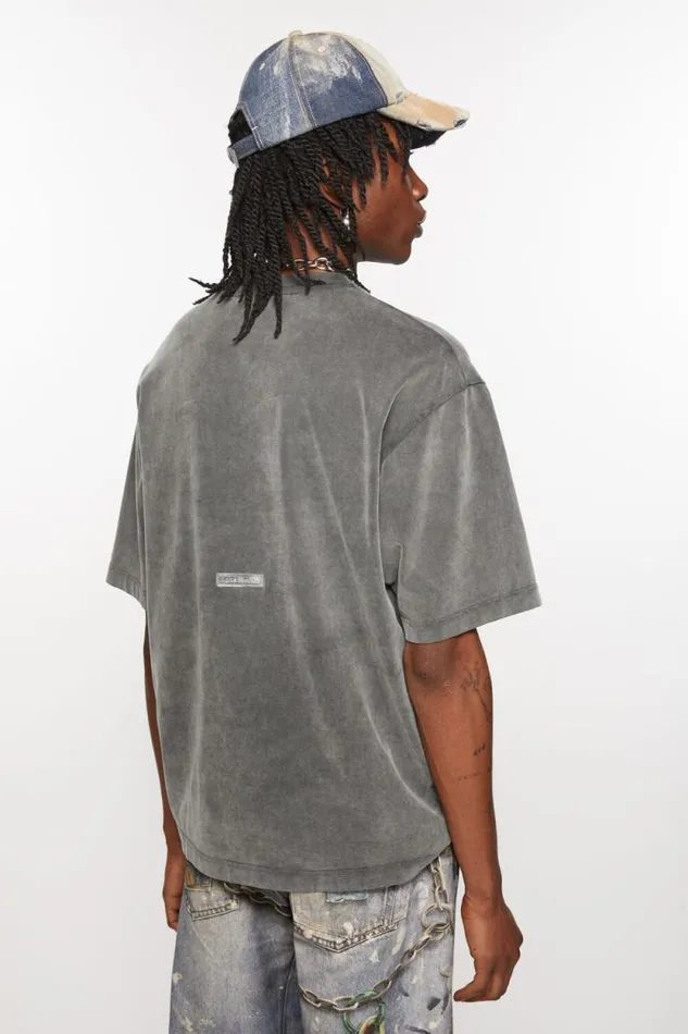 Acne Studios Crew Neck Tshirt 8211 Relaxed Unisex Fit Faded Black Women Tshirts Acne Studios Crew Neck Tshirt 8211 Relaxed Unisex Fit Faded Black Women Tshirts