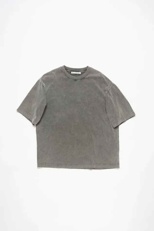 Acne Studios Crew Neck Tshirt 8211 Relaxed Unisex Fit Faded Black Women Tshirts Acne Studios Crew Neck Tshirt 8211 Relaxed Unisex Fit Faded Black Women Tshirts