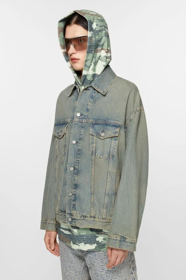 Acne Studios Denim Jacket 8211 Oversized Fit Bluebeige Women Outerwear