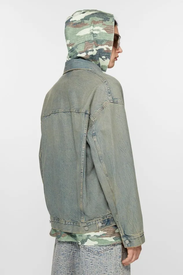 Acne Studios Denim Jacket 8211 Oversized Fit Bluebeige Women Outerwear