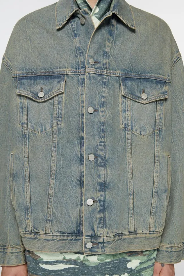 Acne Studios Denim Jacket 8211 Oversized Fit Bluebeige Women Outerwear