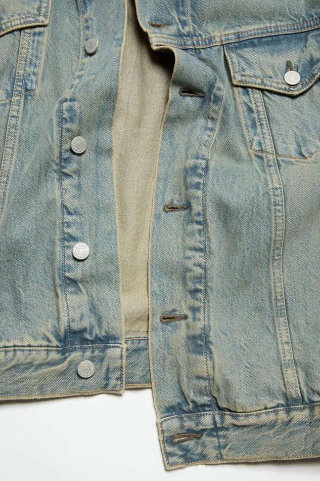 Acne Studios Denim Jacket 8211 Oversized Fit Bluebeige Women Outerwear