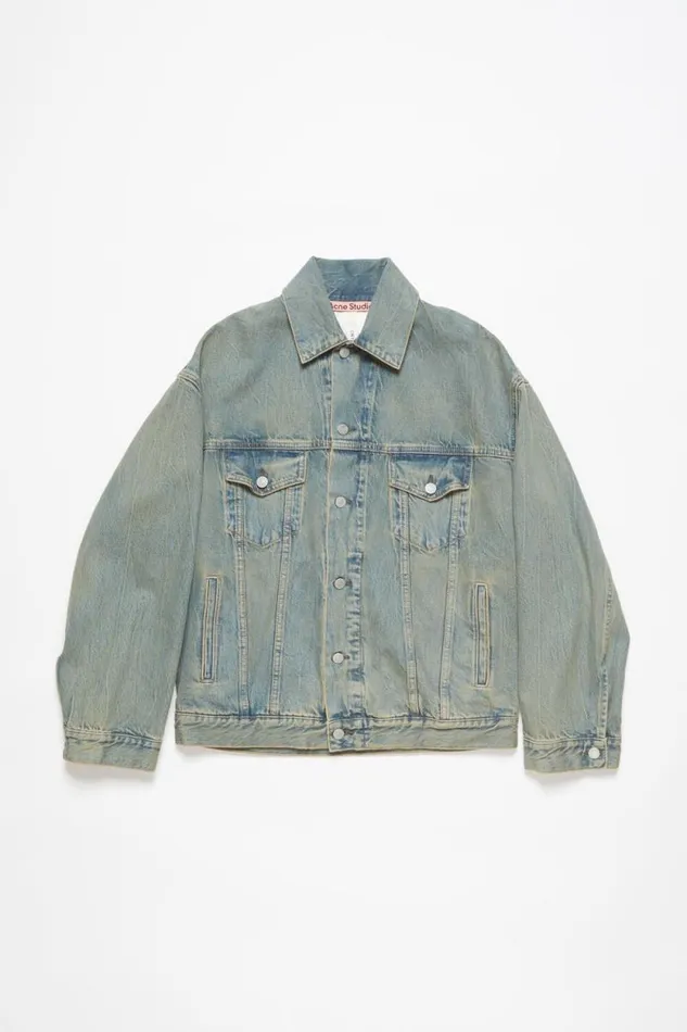 Acne Studios Denim Jacket 8211 Oversized Fit Bluebeige Women Outerwear