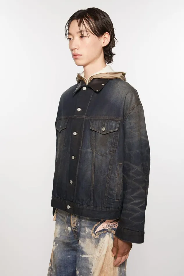 Acne Studios Denim Jacket 8211 Oversized Fit Dark Blue Women Outerwear Acne Studios Denim Jacket 8211 Oversized Fit Dark Blue Women Outerwear