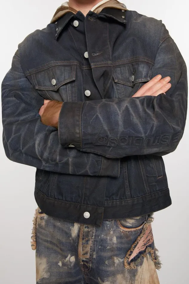 Acne Studios Denim Jacket 8211 Oversized Fit Dark Blue Women Outerwear Acne Studios Denim Jacket 8211 Oversized Fit Dark Blue Women Outerwear