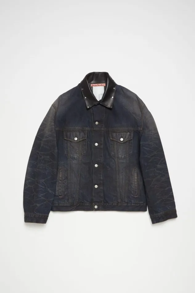 Acne Studios Denim Jacket 8211 Oversized Fit Dark Blue Women Outerwear Acne Studios Denim Jacket 8211 Oversized Fit Dark Blue Women Outerwear