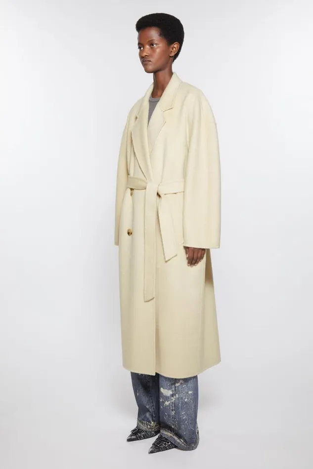 Acne Studios Doublebreasted Wool Coat Clay Beige Women Outerwear Acne Studios Doublebreasted Wool Coat Clay Beige Women Outerwear