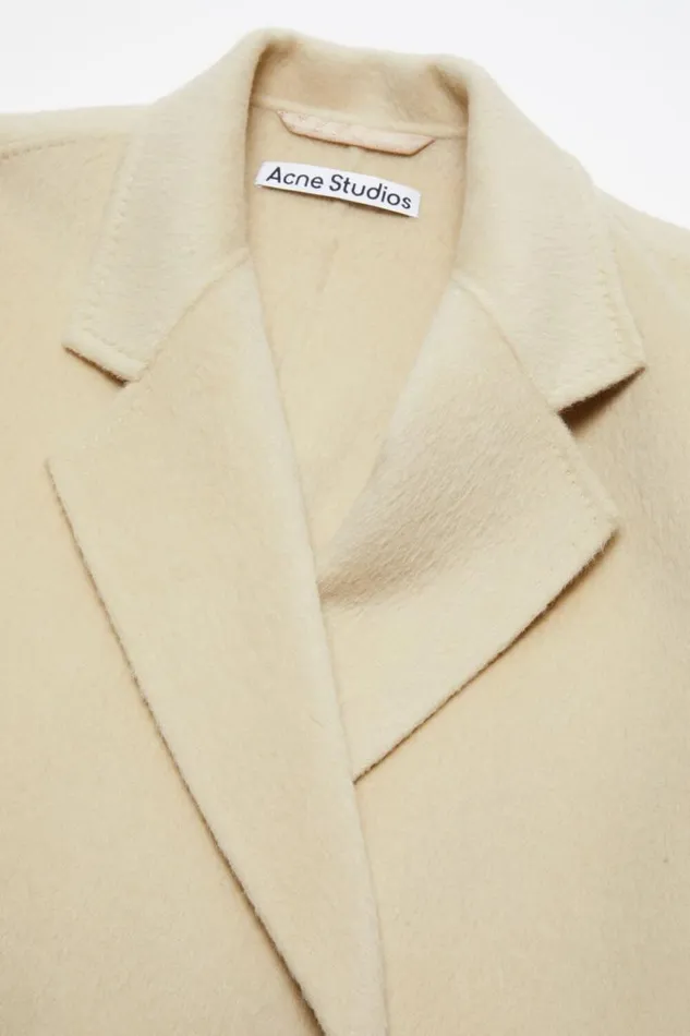 Acne Studios Doublebreasted Wool Coat Clay Beige Women Outerwear Acne Studios Doublebreasted Wool Coat Clay Beige Women Outerwear