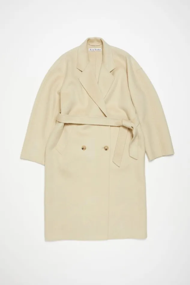 Acne Studios Doublebreasted Wool Coat Clay Beige Women Outerwear Acne Studios Doublebreasted Wool Coat Clay Beige Women Outerwear