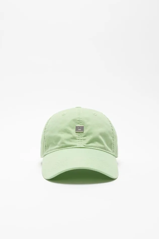 Acne Studios Face Logo Patch Cap Mint Green Women Face Collection