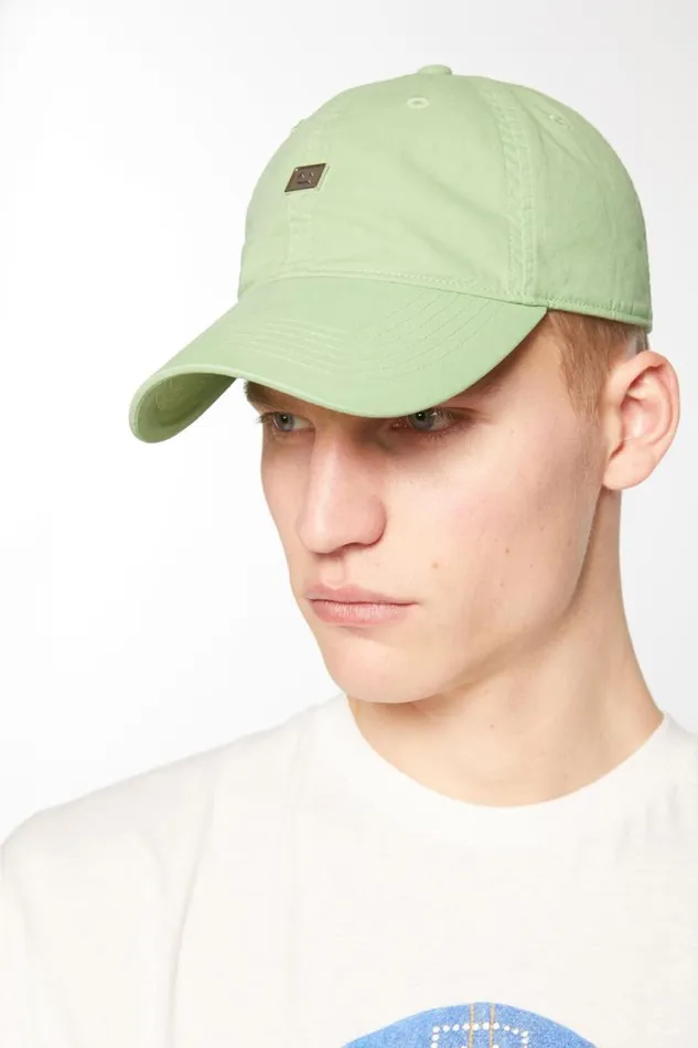 Acne Studios Face Logo Patch Cap Mint Green Women Face Collection