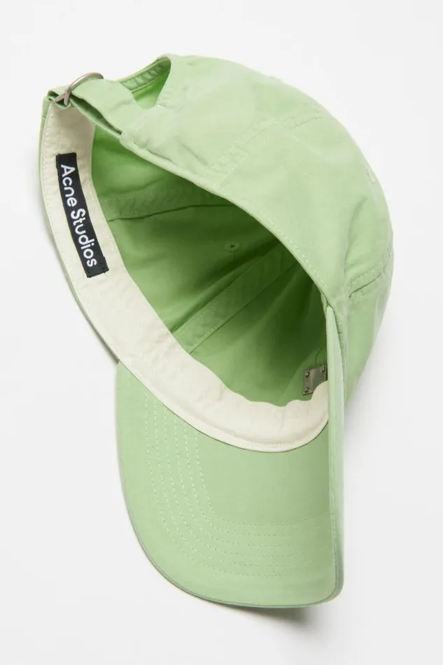 Acne Studios Face Logo Patch Cap Mint Green Women Face Collection