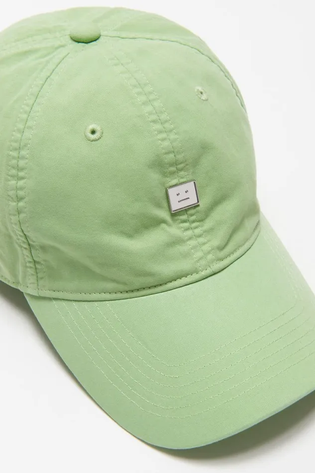 Acne Studios Face Logo Patch Cap Mint Green Women Face Collection