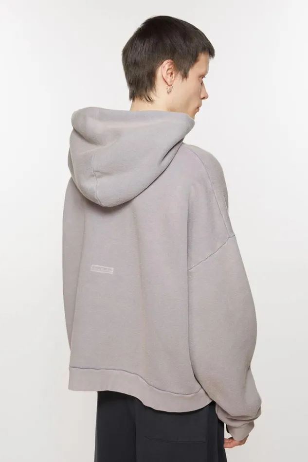 Acne Studios Hooded Sweater Logo Patch Dusty Purple Women Sweatshirts