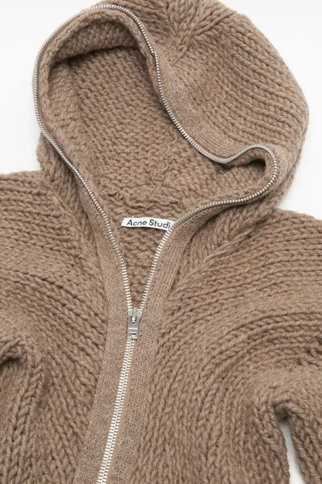 Acne Studios Hooded Wool Dress Camel Beige Women Dresses Acne Studios Hooded Wool Dress Camel Beige Women Dresses