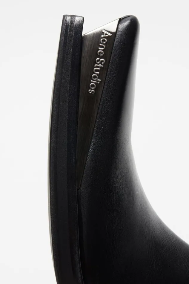 Acne Studios Leather Ankle Boots Black Women Shoes Acne Studios Leather Ankle Boots Black Women Shoes