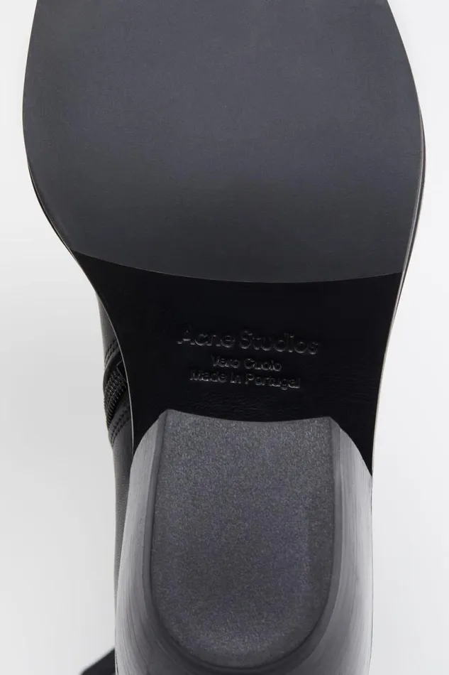 Acne Studios Leather Ankle Boots Black Women Shoes Acne Studios Leather Ankle Boots Black Women Shoes