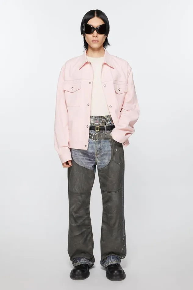 Acne Studios Leather Buckle Belt Blackgold Women Belts