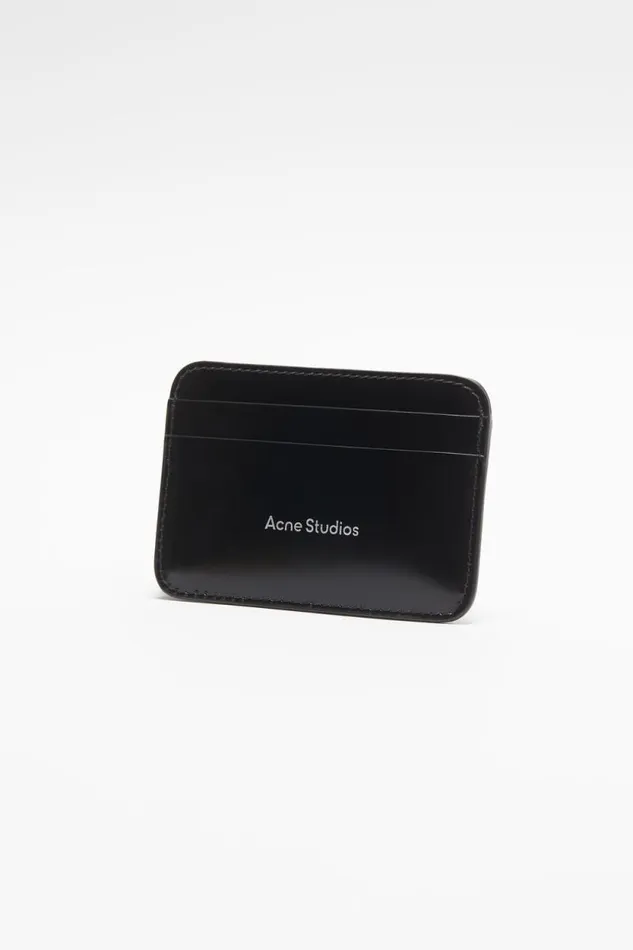 Acne Studios Leather Card Holder Black Women Small Leather Goods