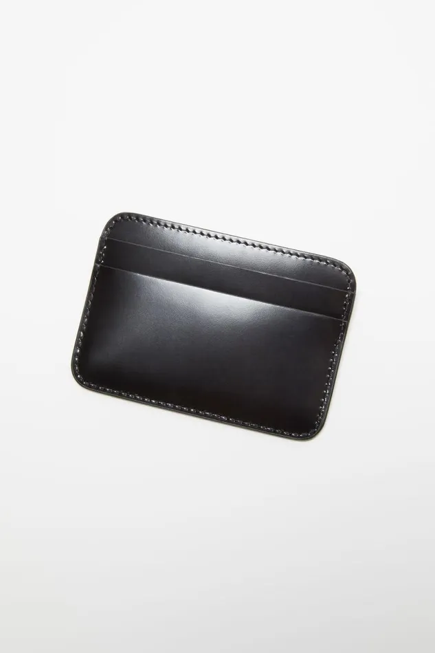 Acne Studios Leather Card Holder Black Women Small Leather Goods