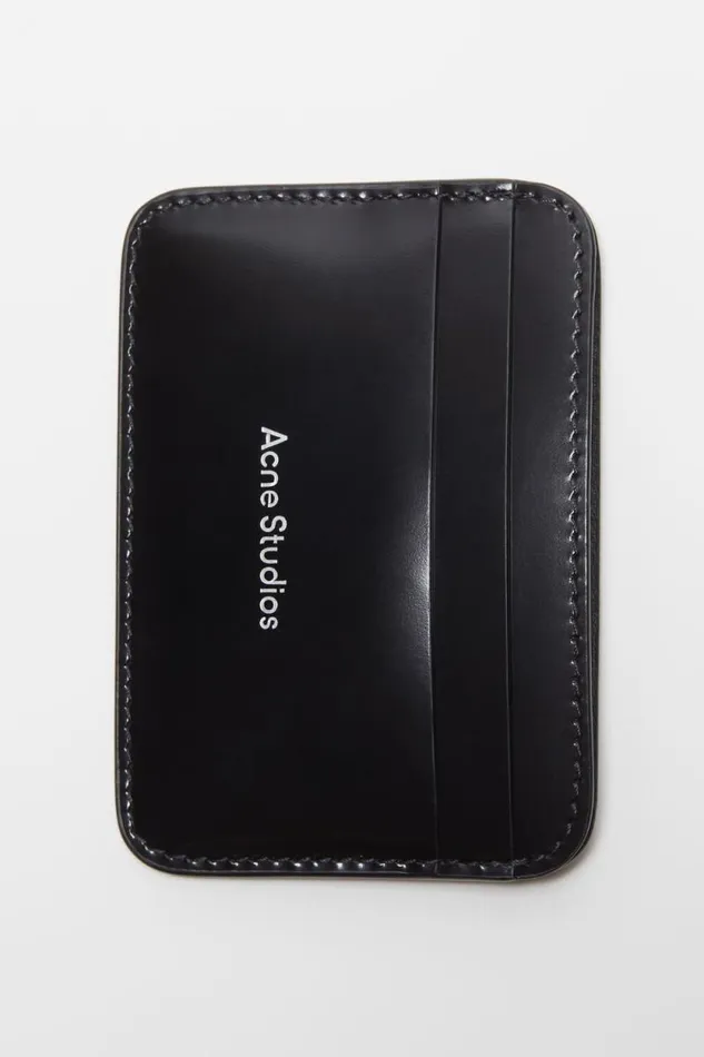 Acne Studios Leather Card Holder Black Women Small Leather Goods