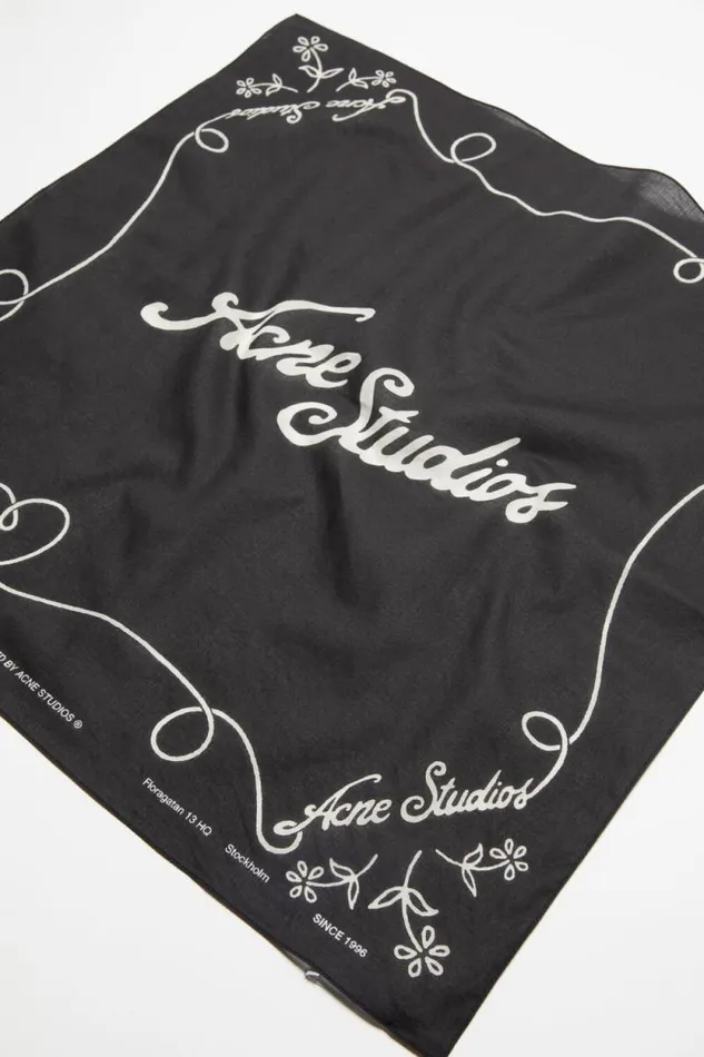 Acne Studios Light Print Scarf Blackwhite Men Scarves
