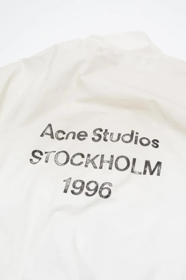 Acne Studios Logo Zipper Jacket Dusty White Men Outerwear