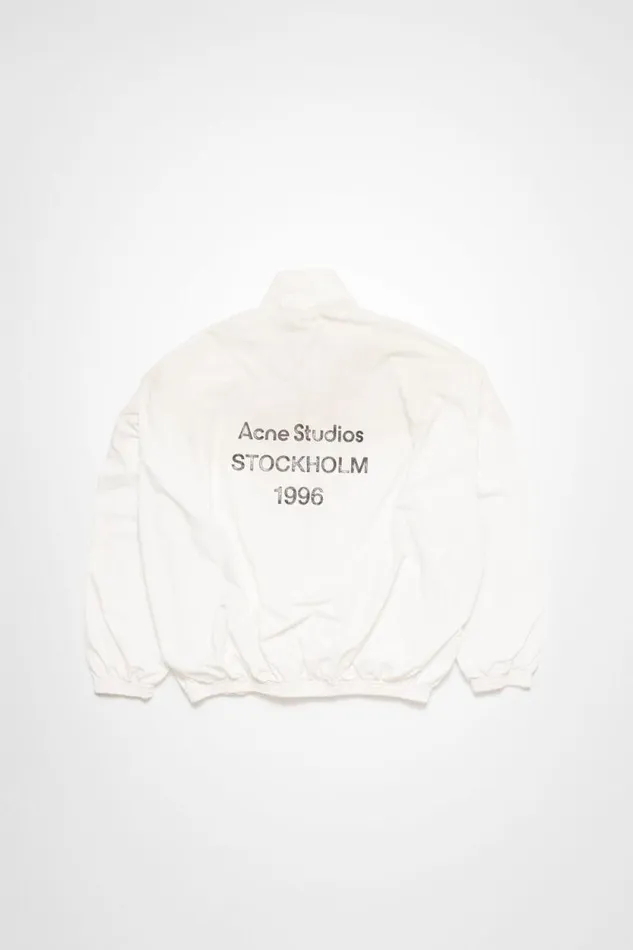 Acne Studios Logo Zipper Jacket Dusty White Men Outerwear