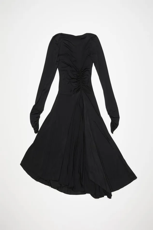 Acne Studios Long Sleeve Dress Black Women Dresses Acne Studios Long Sleeve Dress Black Women Dresses