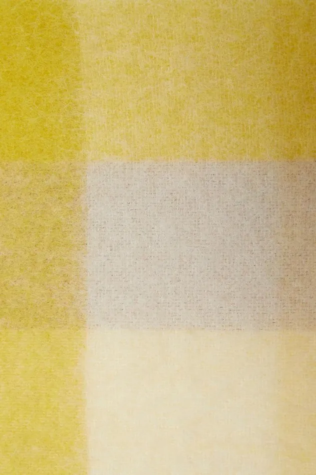 Acne Studios Mohair Checked Scarf Beigeyellow Women Scarves