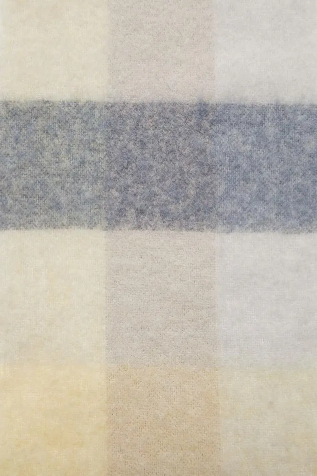 Acne Studios Mohair Checked Scarf Vanillabeigelavender Men Scarves