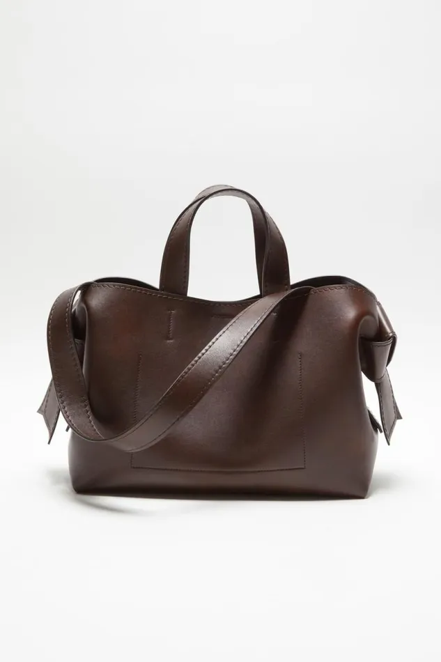 Acne Studios Musubi Midi Tote Dark Brown Women Bags